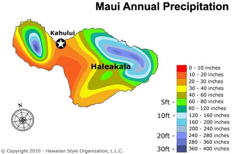 maui precipitation map.